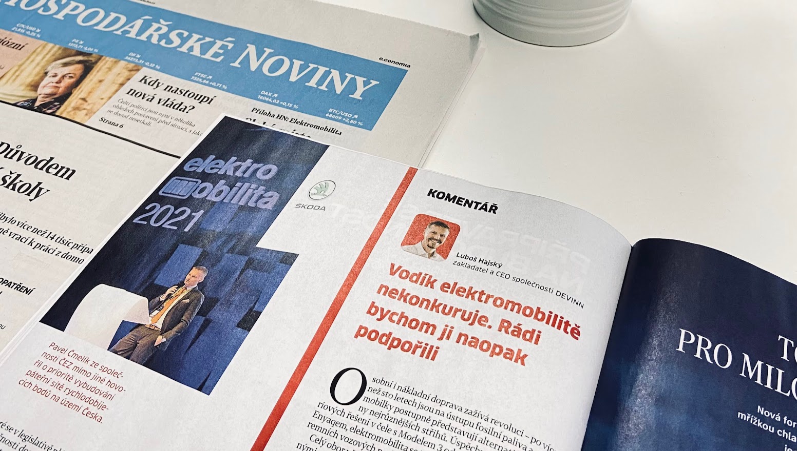 Vodík pro nás není konkurentem baterií, ale naopak jejich ideálním kolegou, říká Luboš Hajský